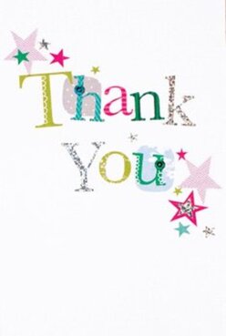 This thank you card overflows with delight, its jubilant design and lively palette echoing the multicultural energy of Kilburn. The 'Thank You' greeting is artfully stitched across the front, each colourful character distinct-a patchwork of fuchsia, lime, ocean blue, and subtle patterns, reminiscent of the eclectic market stalls and vibrant murals along Kilburn's streets. Scattering stars in shades of gold, magenta, and teal adorn the corners, conjuring the joy of confetti at a community festival or an evening at the Kiln Theatre. You can almost feel the texture: glints of silver shimmer across certain letters, a gentle invitation to run your hand over the card's surface, much like admiring the intricate details of a handcrafted bouquet at our local shop. The crisp white background serves as a luminous stage, making every element pop and lending a sense of elegant celebration. It's easy to imagine this card paired with a bright, seasonal arrangement delivered by Flower Delivery Kilburn, offering a heartfelt thank you for any occasion-be it a gesture of neighbourly appreciation or a gift for someone special. The whole design feels curated with care, blending creativity, emotion, and the thoughtful touch of an experienced local florist.